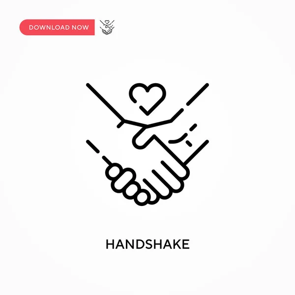 Handshake Ícone Vetorial Simples Ilustração Vetorial Plana Moderna Simples Para — Vetor de Stock