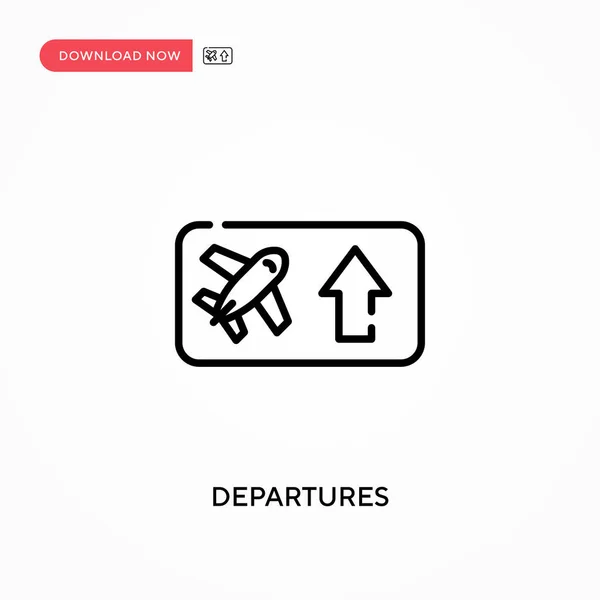 Departures Simple Vector Icon Modern Simple Flat Vector Illustration Web — Stock Vector