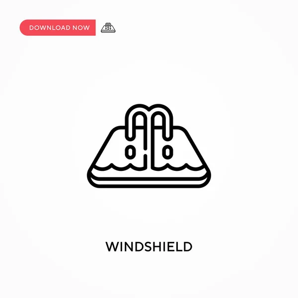 Windschutzscheibe Einfaches Vektor Symbol Moderne Einfache Flache Vektordarstellung Für Website — Stockvektor
