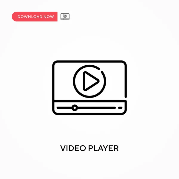 Leitor Vídeo Ícone Vetorial Simples Ilustração Vetorial Plana Moderna Simples —  Vetores de Stock