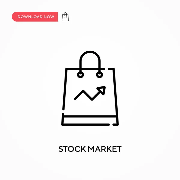 股票市场简单的矢量图标 网站或移动应用程序的现代 简单的平面矢量说明 — 图库矢量图片