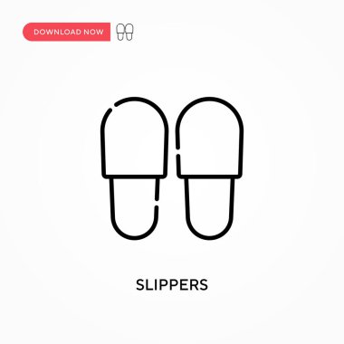 Terlikler basit vektör simgesi. Web sitesi veya mobil uygulama için modern, basit düz vektör çizimi