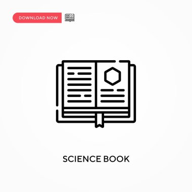 Bilim kitabı basit vektör simgesi. Web sitesi veya mobil uygulama için modern, basit düz vektör çizimi