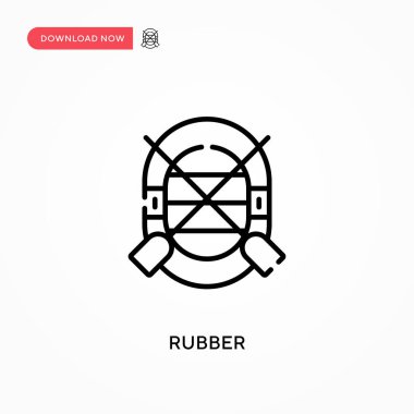 Kauçuk Basit vektör simgesi. Web sitesi veya mobil uygulama için modern, basit düz vektör çizimi