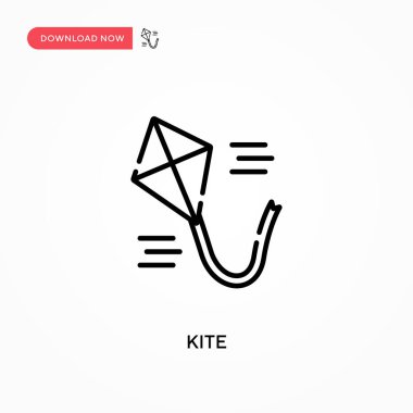 Kite Basit vektör simgesi. Web sitesi veya mobil uygulama için modern, basit düz vektör çizimi