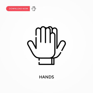 Eller basit vektör simgesi. Web sitesi veya mobil uygulama için modern, basit düz vektör çizimi