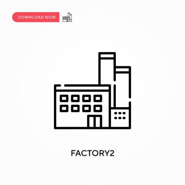 faktöriy2 basit vektör simgesi. Web sitesi veya mobil uygulama için modern, basit düz vektör çizimi