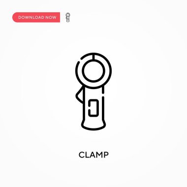 Basit vektör simgesini klemp. Web sitesi veya mobil uygulama için modern, basit düz vektör çizimi