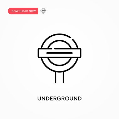 Yeraltı Basit vektör simgesi. Web sitesi veya mobil uygulama için modern, basit düz vektör çizimi