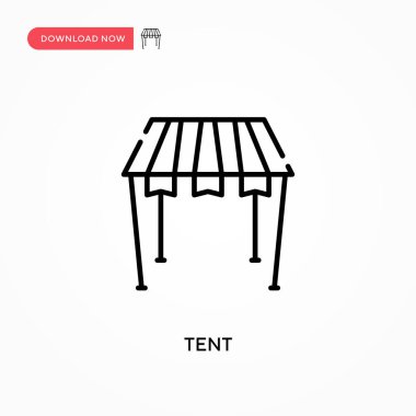 Çadır basit vektör simgesi. Web sitesi veya mobil uygulama için modern, basit düz vektör çizimi