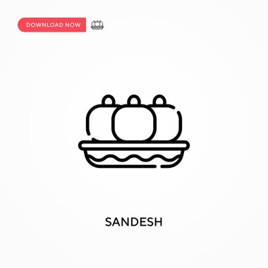 Sandesh Basit vektör simgesi. Web sitesi veya mobil uygulama için modern, basit düz vektör çizimi