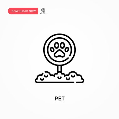 Pet Simple vektör simgesi. Web sitesi veya mobil uygulama için modern, basit düz vektör çizimi