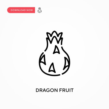 Ejderha meyvesi basit vektör simgesi. Web sitesi veya mobil uygulama için modern, basit düz vektör çizimi