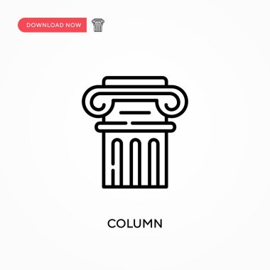Sütun basit vektör simgesi. Web sitesi veya mobil uygulama için modern, basit düz vektör çizimi