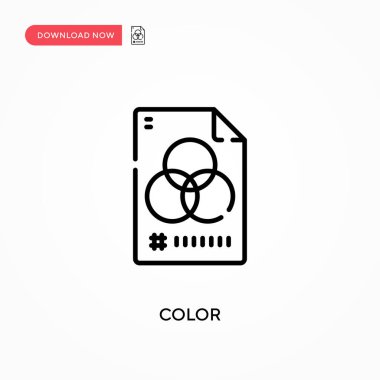 Renk Basit vektör simgesi. Web sitesi veya mobil uygulama için modern, basit düz vektör çizimi