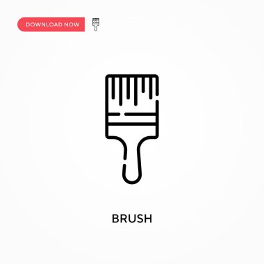 Basit bir vektör simgesi fırçala. Web sitesi veya mobil uygulama için modern, basit düz vektör çizimi