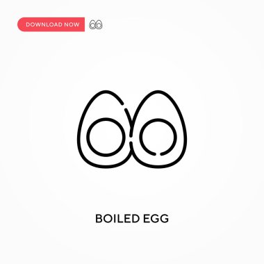 Haşlanmış yumurta basit vektör ikonu. Web sitesi veya mobil uygulama için modern, basit düz vektör çizimi