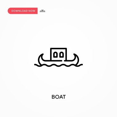 Tekne Basit vektör simgesi. Web sitesi veya mobil uygulama için modern, basit düz vektör çizimi