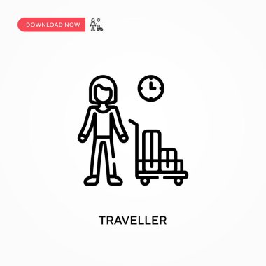 Gezgin Basit vektör simgesi. Web sitesi veya mobil uygulama için modern, basit düz vektör çizimi