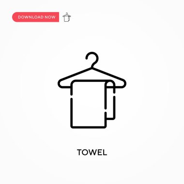 Havlu Basit vektör simgesi. Web sitesi veya mobil uygulama için modern, basit düz vektör çizimi