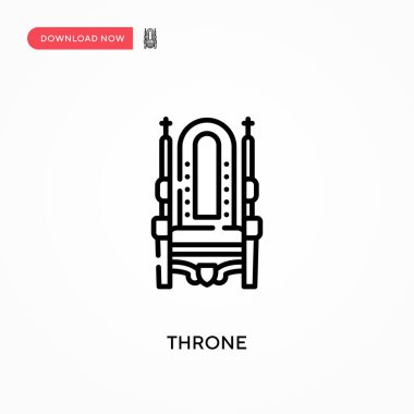 Taht basit vektör simgesi. Web sitesi veya mobil uygulama için modern, basit düz vektör çizimi