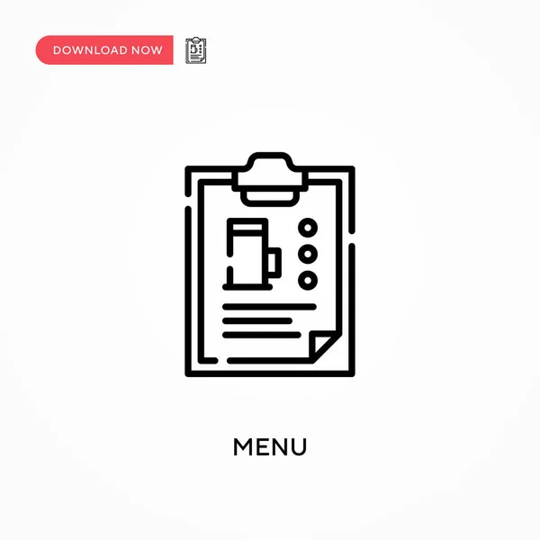 Menu Ícone Vetorial Simples Ilustração Vetorial Plana Moderna Simples Para — Vetor de Stock