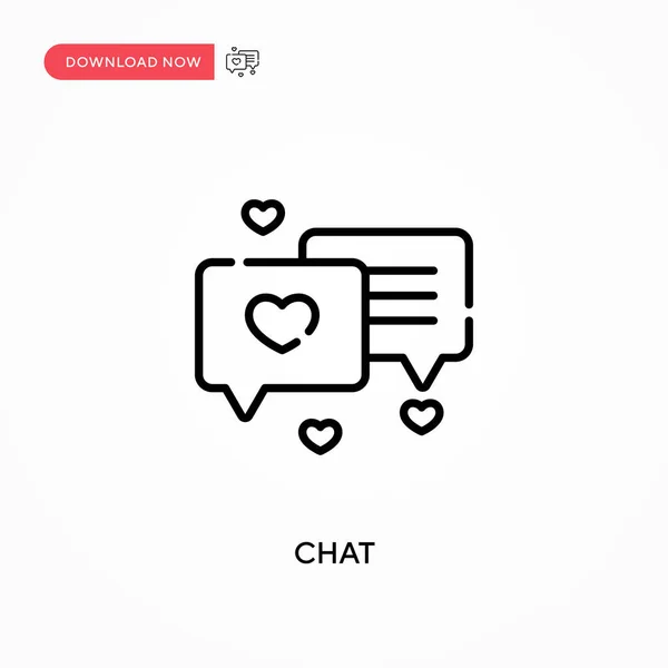Chat Simple Vector Icon Modern Simple Flat Vector Illustration Web — Stock Vector