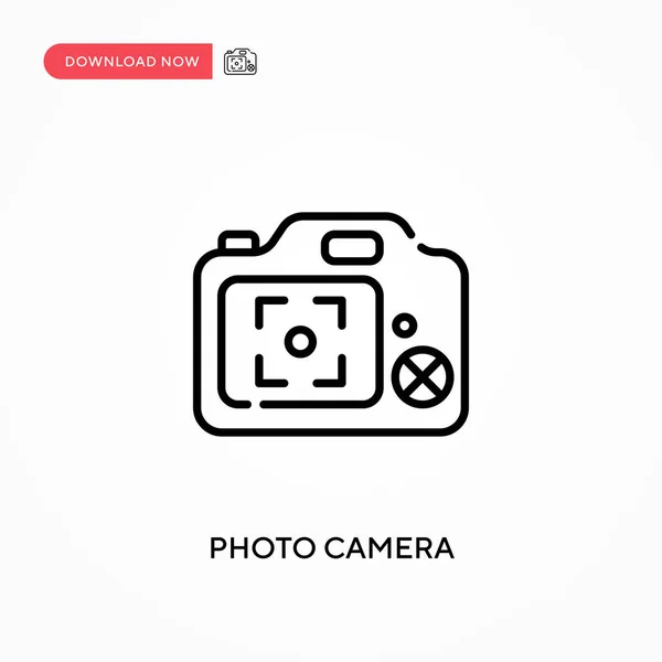 Fotokamera Einfaches Vektor Symbol Moderne Einfache Flache Vektordarstellung Für Website — Stockvektor
