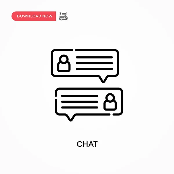 Chat Ícone Vetorial Simples Ilustração Vetorial Plana Moderna Simples Para — Vetor de Stock