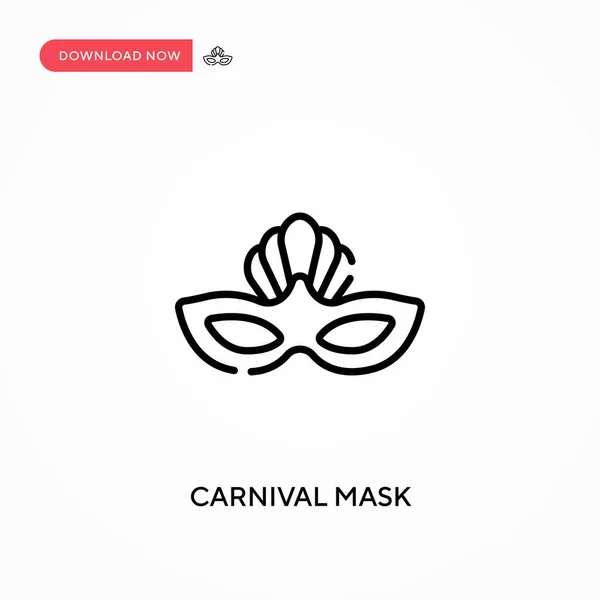 Carnival Mask Simple Vector Icon Modern Simple Flat Vector Illustration — Stock Vector