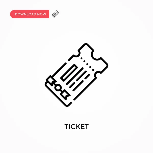 Ticket Einfaches Vektor Symbol Moderne Einfache Flache Vektordarstellung Für Website — Stockvektor