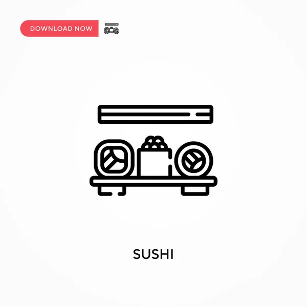 Ikon Vektor Sederhana Sushi Ilustrasi Vektor Datar Yang Modern Dan - Stok Vektor