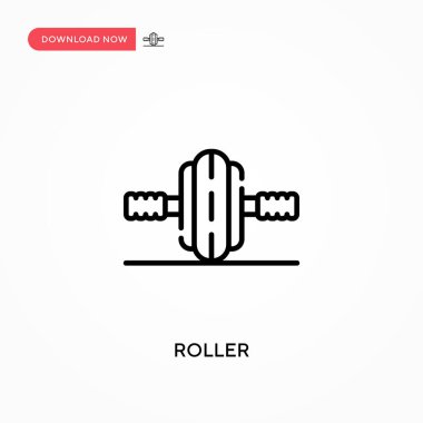 Roller Simple vektör simgesi. Web sitesi veya mobil uygulama için modern, basit düz vektör çizimi
