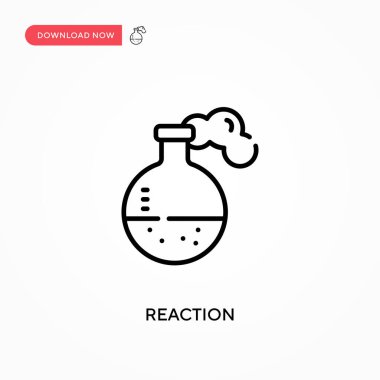 Tepki basit vektör simgesi. Web sitesi veya mobil uygulama için modern, basit düz vektör çizimi