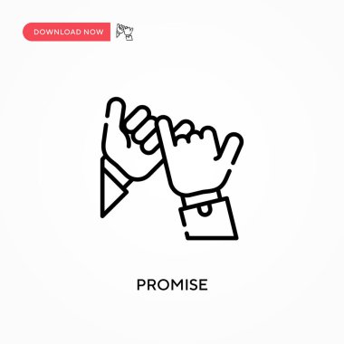 Basit vektör ikonu sözü ver. Web sitesi veya mobil uygulama için modern, basit düz vektör çizimi
