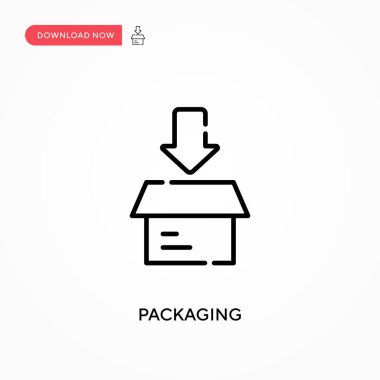 Basit vektör simgesi paketleniyor. Web sitesi veya mobil uygulama için modern, basit düz vektör çizimi