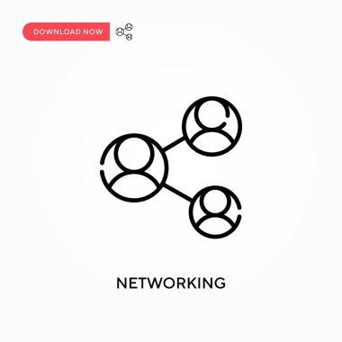 Ağ Basit vektör simgesi. Web sitesi veya mobil uygulama için modern, basit düz vektör çizimi