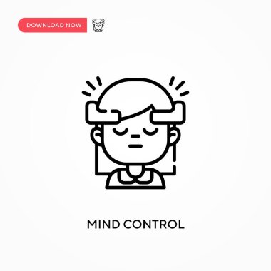 Zihin kontrolü basit vektör simgesi. Web sitesi veya mobil uygulama için modern, basit düz vektör çizimi