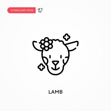 Kuzu basit vektör simgesi. Web sitesi veya mobil uygulama için modern, basit düz vektör çizimi