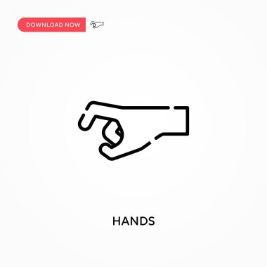 Eller basit vektör simgesi. Web sitesi veya mobil uygulama için modern, basit düz vektör çizimi