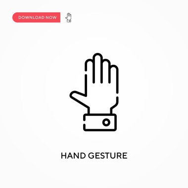 El hareketi basit vektör simgesi. Web sitesi veya mobil uygulama için modern, basit düz vektör çizimi