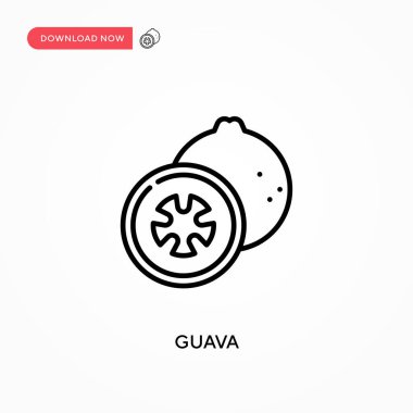 Guava Basit vektör simgesi. Web sitesi veya mobil uygulama için modern, basit düz vektör çizimi