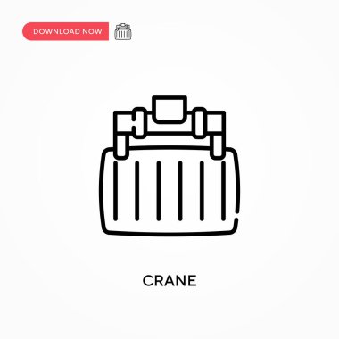 Crane Basit vektör simgesi. Web sitesi veya mobil uygulama için modern, basit düz vektör çizimi