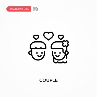 Çift basit vektör simgesi. Web sitesi veya mobil uygulama için modern, basit düz vektör çizimi