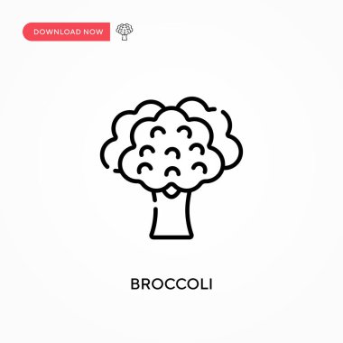 Brokoli basit vektör simgesi. Web sitesi veya mobil uygulama için modern, basit düz vektör çizimi