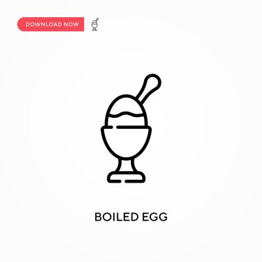 Haşlanmış yumurta basit vektör ikonu. Web sitesi veya mobil uygulama için modern, basit düz vektör çizimi