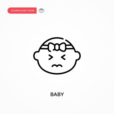 Bebek Basit vektör simgesi. Web sitesi veya mobil uygulama için modern, basit düz vektör çizimi