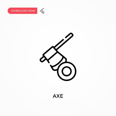 Axe Basit vektör simgesi. Web sitesi veya mobil uygulama için modern, basit düz vektör çizimi