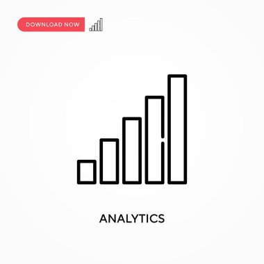 Analitik basit vektör simgesi. Web sitesi veya mobil uygulama için modern, basit düz vektör çizimi