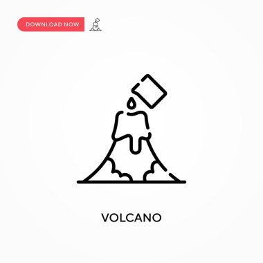Volkan basit vektör simgesi. Web sitesi veya mobil uygulama için modern, basit düz vektör çizimi